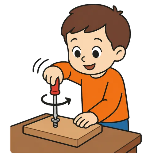 Piktogram AAC: przykręcać