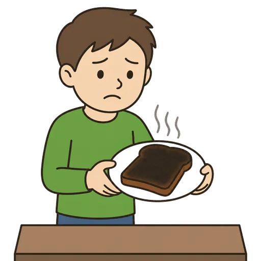 AAC pictogram: burned