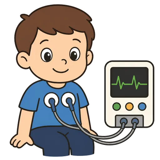 Pittogramma CAA: elettrodi di aspirazione per ECG