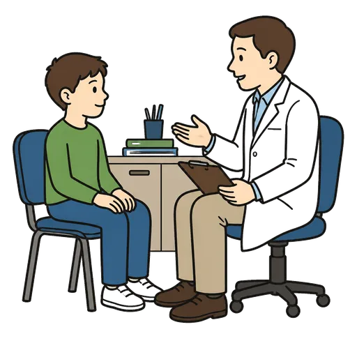 AAC pictogram: child doctor
