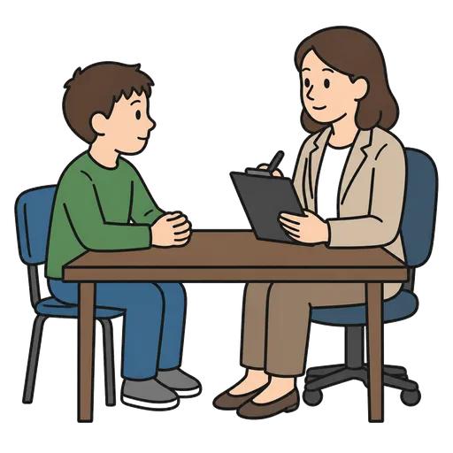 Pictograma CAA: psicólogo escolar