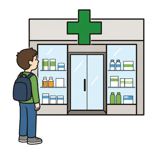 Piktogram AAC: punkt apteczny