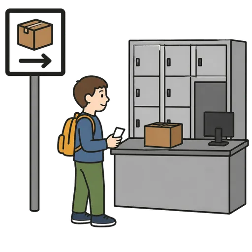 Piktogram AAK: místo vyzvednutí balíku