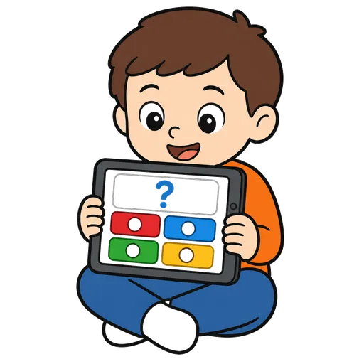 Piktogram AAC: quiz online na tablecie