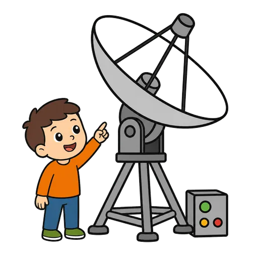 Piktogram AAC: radioteleskop
