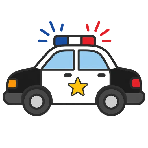 Pittogramma CAA: auto della polizia