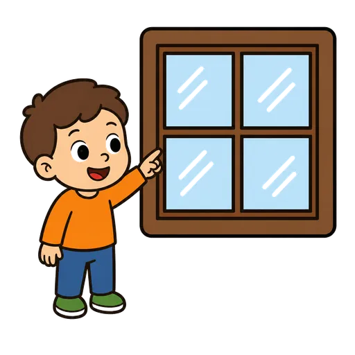 AAC-Piktogramm: Fensterrahmen