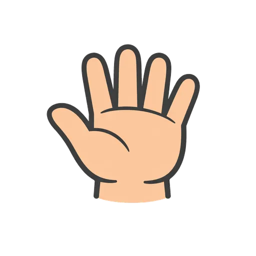 Piktogram AAC: ręka