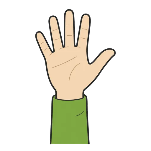 Piktogram AAC: ręka