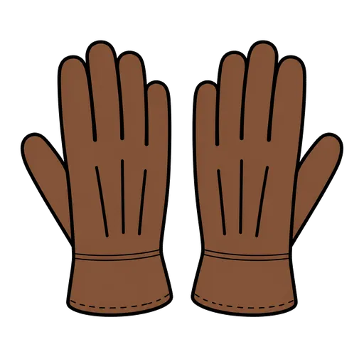 Piktogram AAC: rękawiczki skórzane
