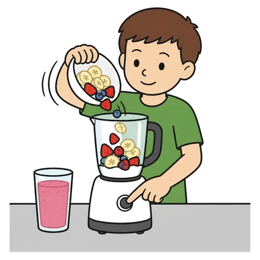 Piktogram AAK: Vytvoř ovocné smoothie