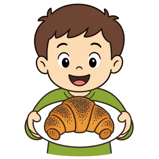 Piktogram AAK: mákový croissant
