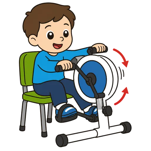 Piktogram AAK: rehabilitační cvičení rotor