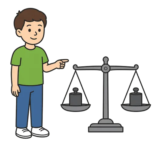 Piktogram AAK: balance on a scale