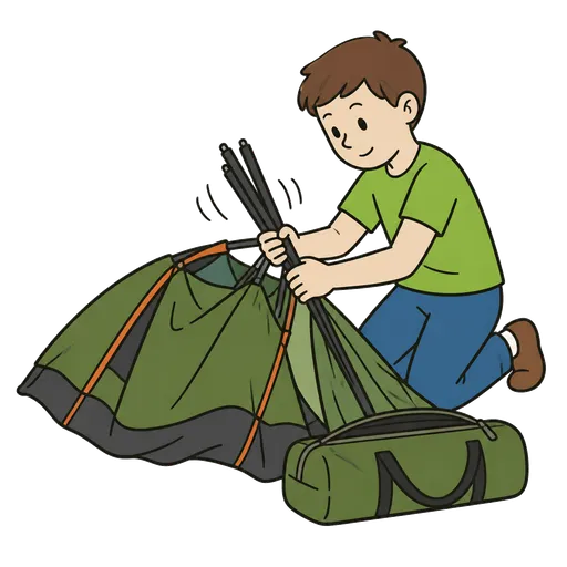 Pittogramma CAA: breaking down a tent