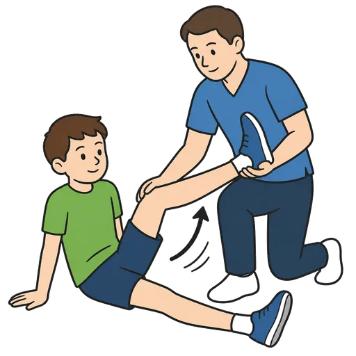 Pittogramma CAA: allungamento con aiuto