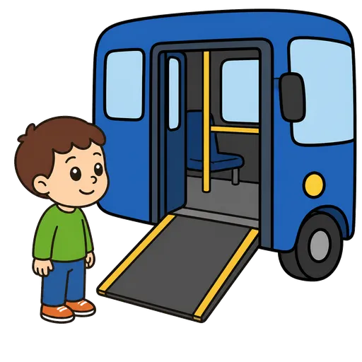 Piktogram AAK: sklopná rampa do autobusu