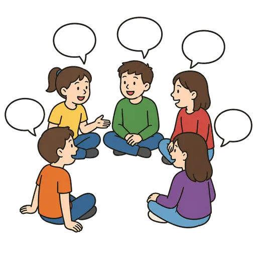 Pictogramme CAA : conversation de groupe