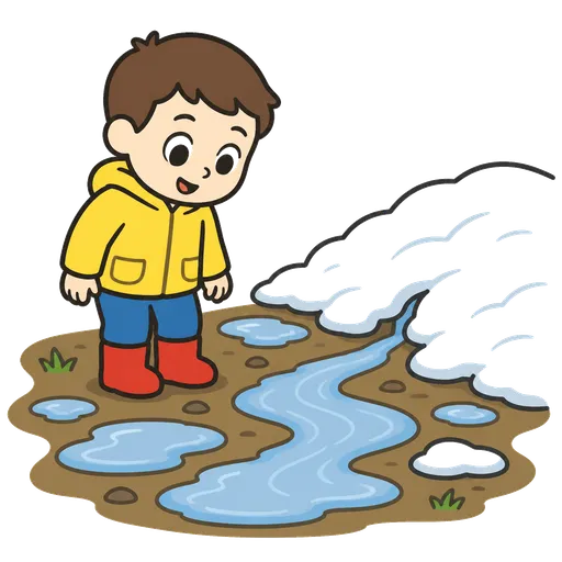 AAC-Piktogramm: Frühlingstauwetter