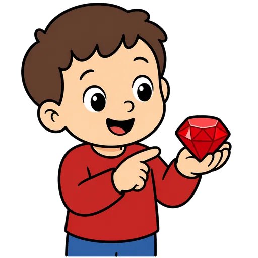 Piktogram AAC: rubinowy