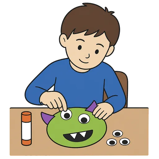 Piktogram AAC: ruchome oczka