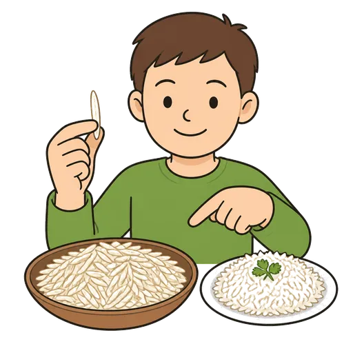 Piktogram AAC: ryż basmati