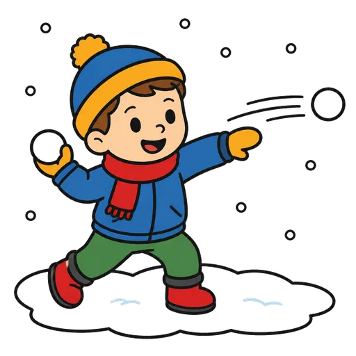 Pittogramma CAA: lanciando palle di neve