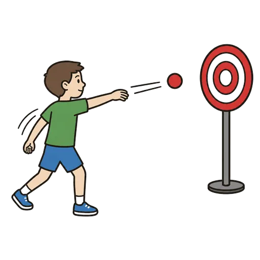 Pictogramme CAA : lancer sur une cible