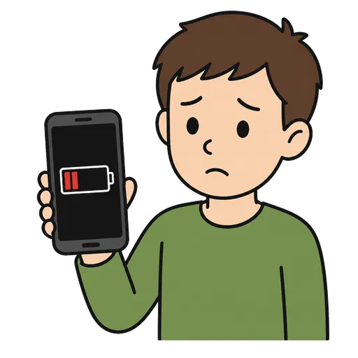Pictogramme CAA : batterie faible