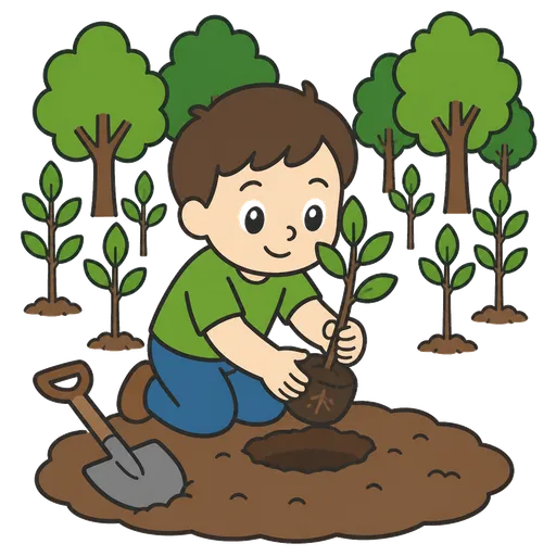 Pittogramma CAA: piantare un bosco