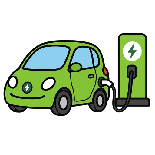 Piktogram AAC: samochód elektryczny