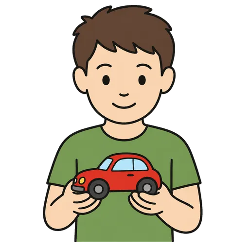 AAC-Piktogramm: Spielzeugauto