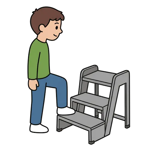 Piktogram AAC: schodki do ćwiczeń