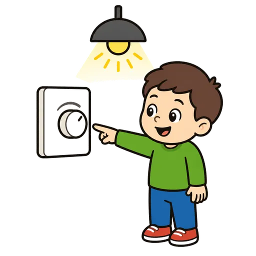 AAC-Piktogramm: Lichtdimmer-Schalter