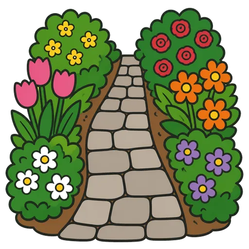 Pittogramma CAA: sentiero nel giardino