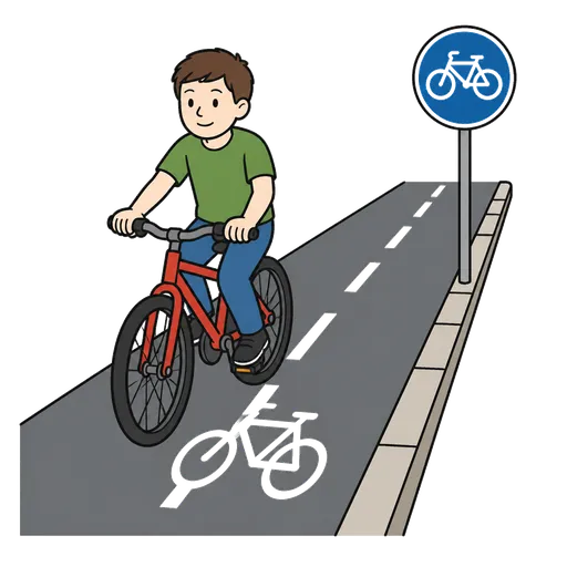 Pittogramma CAA: pista ciclabile