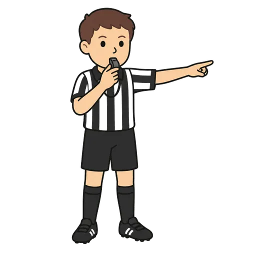 Pictogramme CAA : arbitre du match de football