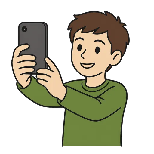 Pictogramme CAA : autoportrait en selfie