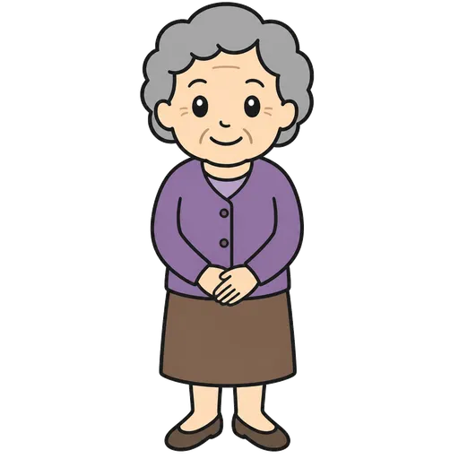 Piktogram AAC: seniorka