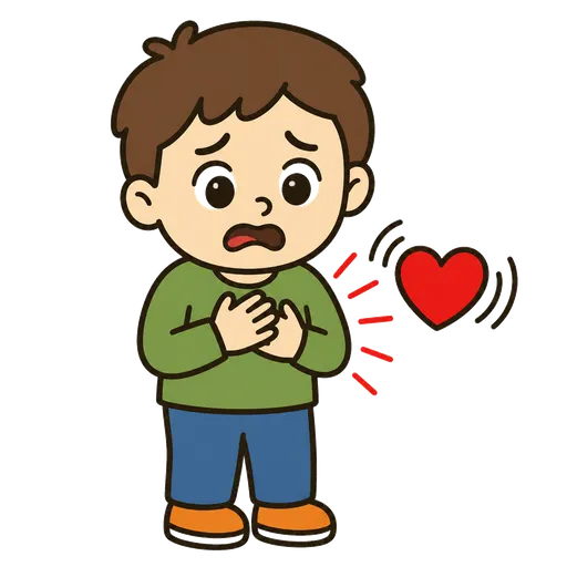 Pittogramma CAA: Il mio cuore batte forte per la paura