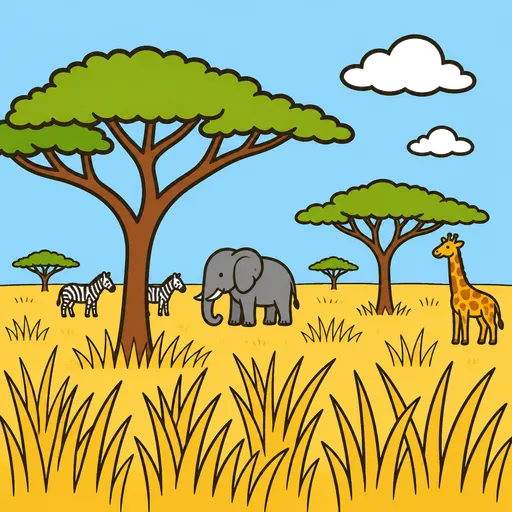 Piktogram AAC: Serengeti