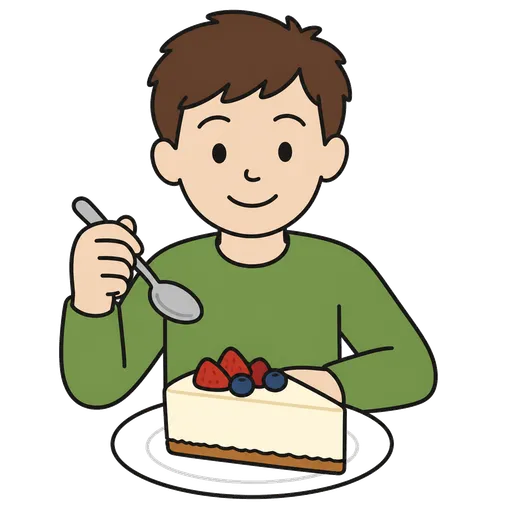 Pittogramma CAA: cheesecake senza cottura