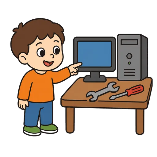 Pittogramma CAA: servizio di riparazione del computer