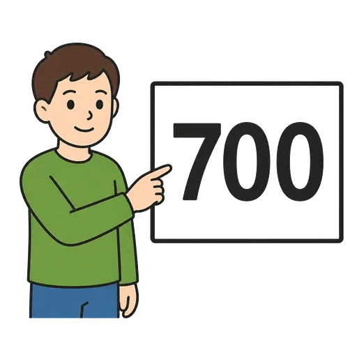 Piktogram AAK: seven hundred