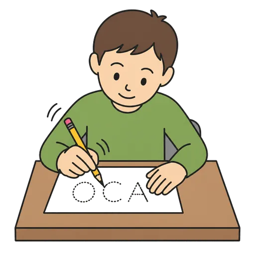 Piktogram AAC: składać litery