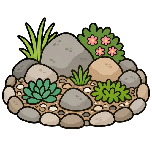 Pittogramma CAA: giardino di rocce
