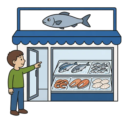 Pittogramma CAA: negozio di pesce