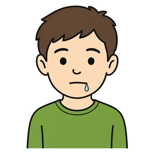 Piktogram AAC: ślina