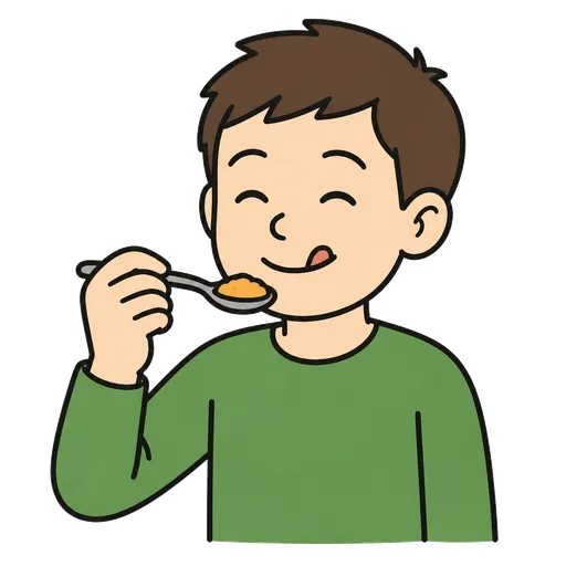 AAC-Piktogramm: es schmeckt mir gut