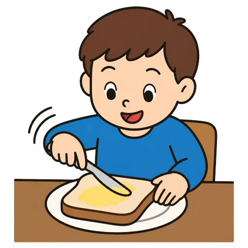 Piktogram AAK: natrieť chlieb